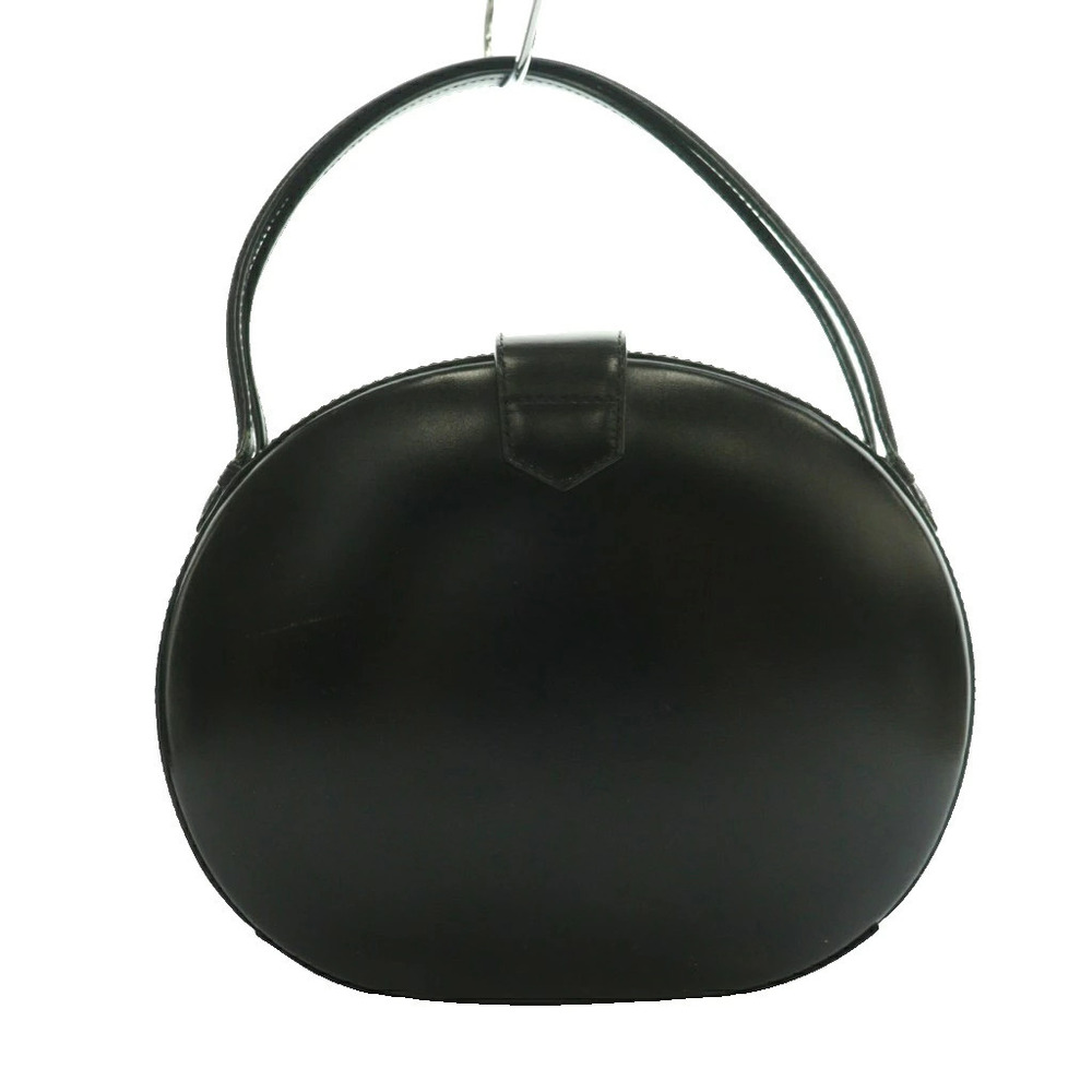 Loewe Anagram Round Leather Handbag Black